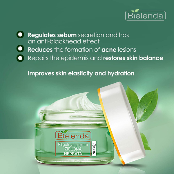 Bielenda green tea matifying night creamمرطب بيلندا